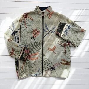 vtg Maxson Tapestri dragonfly insect bug tapestry jacket